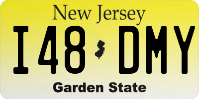 NJ license plate I48DMY