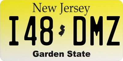 NJ license plate I48DMZ