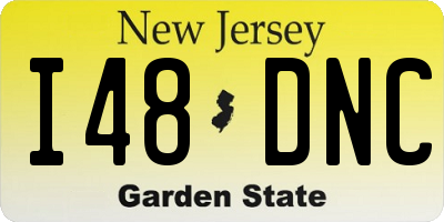 NJ license plate I48DNC
