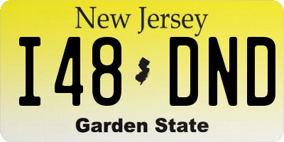 NJ license plate I48DND