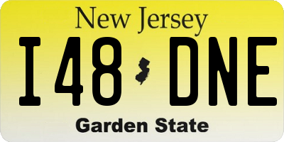NJ license plate I48DNE