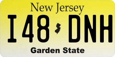 NJ license plate I48DNH