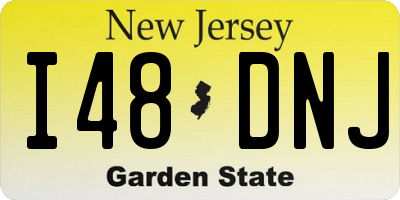 NJ license plate I48DNJ