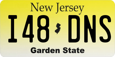 NJ license plate I48DNS