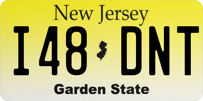 NJ license plate I48DNT