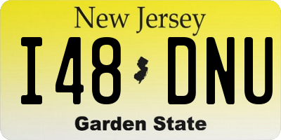 NJ license plate I48DNU