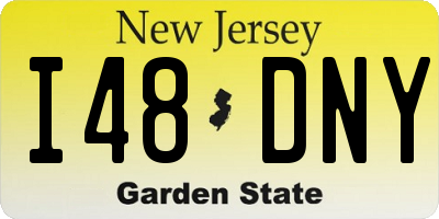 NJ license plate I48DNY