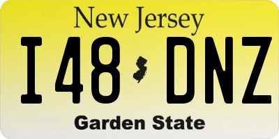 NJ license plate I48DNZ