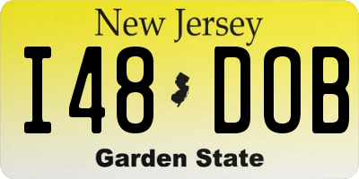 NJ license plate I48DOB