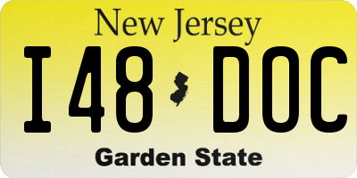 NJ license plate I48DOC