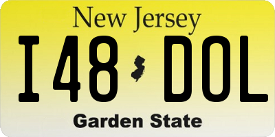 NJ license plate I48DOL