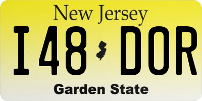 NJ license plate I48DOR