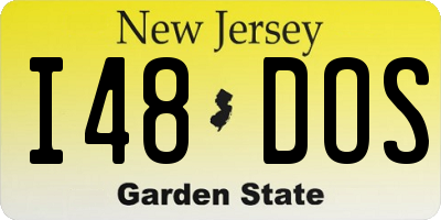 NJ license plate I48DOS