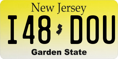 NJ license plate I48DOU