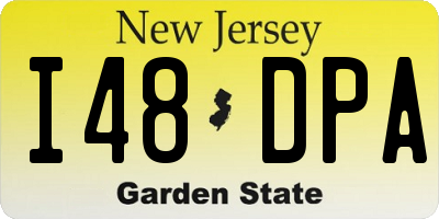 NJ license plate I48DPA