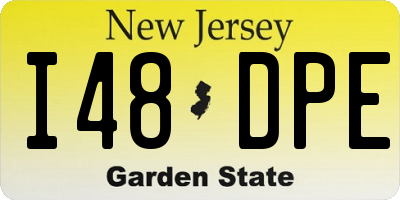 NJ license plate I48DPE