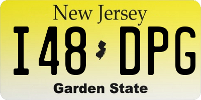 NJ license plate I48DPG