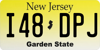 NJ license plate I48DPJ