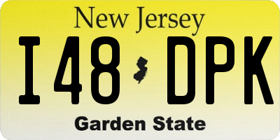 NJ license plate I48DPK