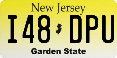 NJ license plate I48DPU