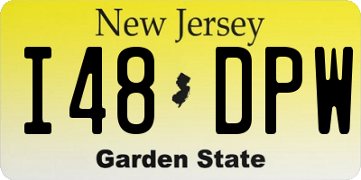 NJ license plate I48DPW