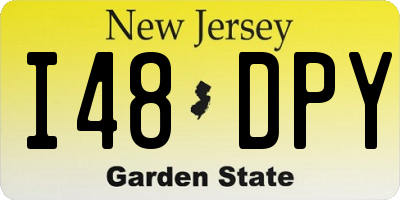 NJ license plate I48DPY