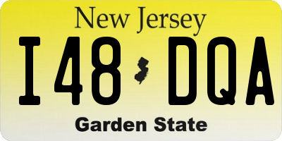 NJ license plate I48DQA