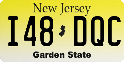 NJ license plate I48DQC