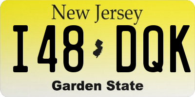NJ license plate I48DQK