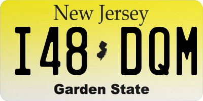 NJ license plate I48DQM