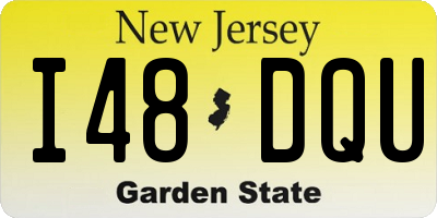 NJ license plate I48DQU