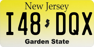 NJ license plate I48DQX