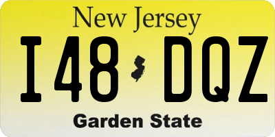 NJ license plate I48DQZ