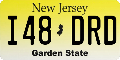 NJ license plate I48DRD