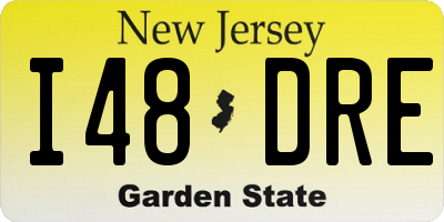 NJ license plate I48DRE