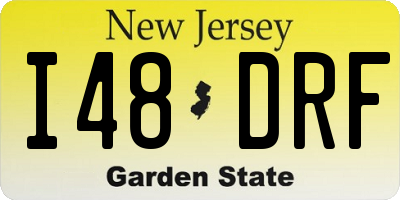 NJ license plate I48DRF