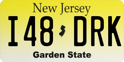 NJ license plate I48DRK
