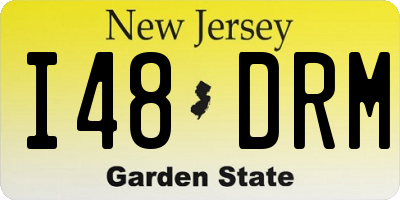 NJ license plate I48DRM