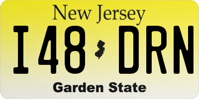 NJ license plate I48DRN