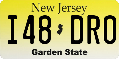 NJ license plate I48DRO