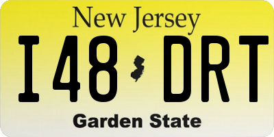 NJ license plate I48DRT