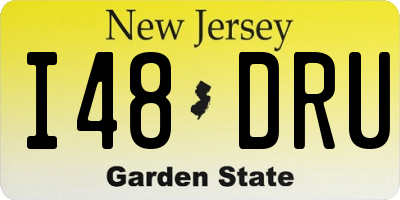 NJ license plate I48DRU