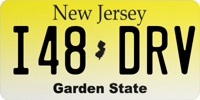 NJ license plate I48DRV