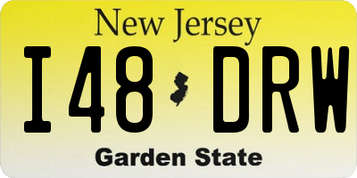 NJ license plate I48DRW