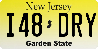 NJ license plate I48DRY