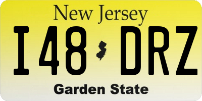 NJ license plate I48DRZ