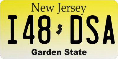 NJ license plate I48DSA