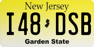 NJ license plate I48DSB