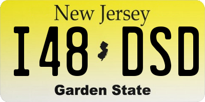 NJ license plate I48DSD