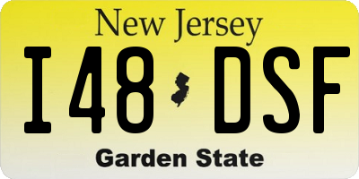 NJ license plate I48DSF